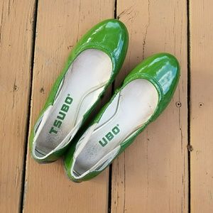Tsubo Green Ballet Flats: Size 8